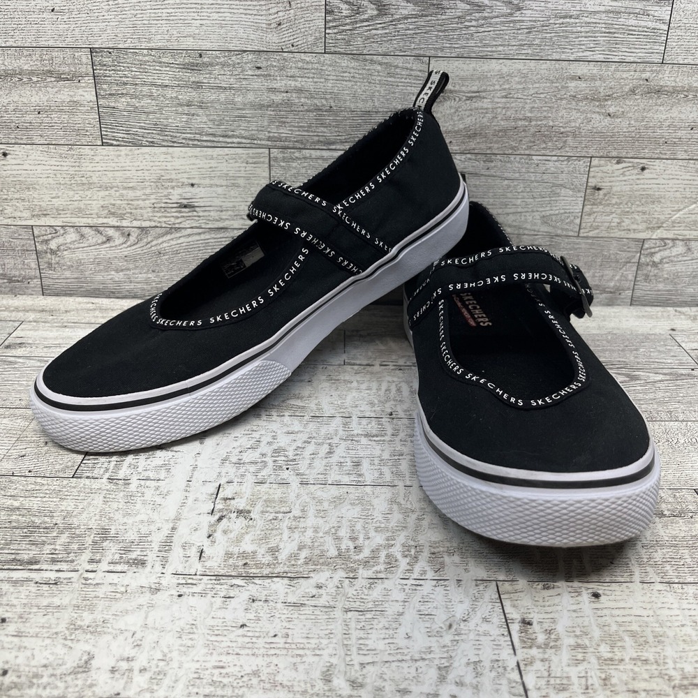 Skechers Los Angeles Street V'Lights On Repeat Black White Sneaker Shoes Women 9
